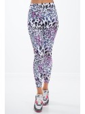 White leopard print sports leggings H006 - Online store - Boutique